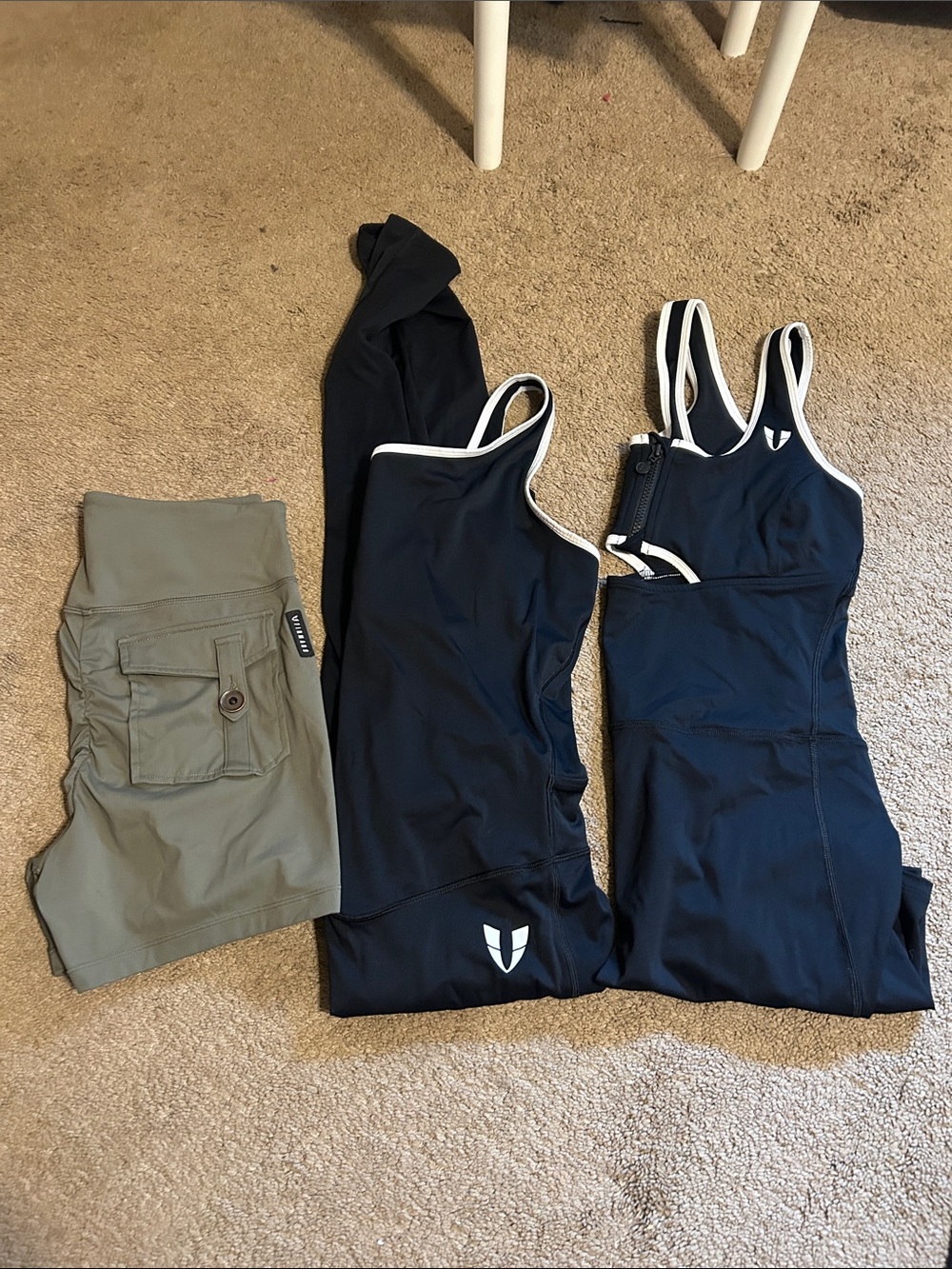 Activewear Bundle | 3 Pieces | Bodysuits & Athletic Shorts | Size L